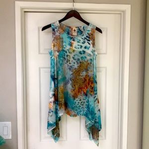 S-twelve embellished sleeveless tank